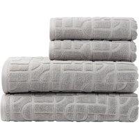Vinga Verso Cotton Towel Set (Pack of 4) in Grey