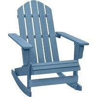 Berkfield Home Garden Adirondack Rocking Chair Solid Fir Wood Blue