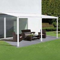 Primrose Living White Garden Veranda Canopy Patio Shade Pergola 10ft x 10ft