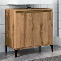 Berkfield Home Sink Cabinet Artisan Oak 58x33x60 cm Engineered Wood in Brown | Size: 58 x 33 x 60 cm