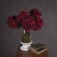 Love Lace Autumn Ruby Hydrangea Artificial Flower in Red