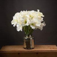 Love Lace Classic White Amaryllis Artificial Flower in Cream