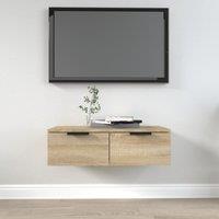 Berkfield Home Wall Cabinet Sonoma Oak 68x30x20 cm Engineered Wood in Brown | Size: 68 x 30 x 20 cm
