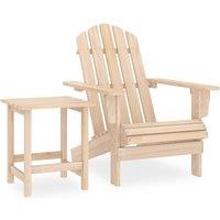 Garden Adirondack Chair with Table Solid Fir Wood