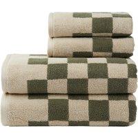 Vinga Elba Cotton Towel Set (Pack of 4) in Green