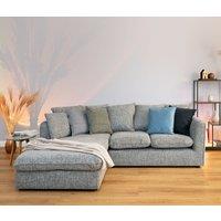 Abakus Direct Lucas Textured Stone Grey Corner Left Sofa Modern Comfort & Stylish Design