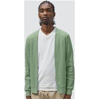 Enorsia Men's Waffle Cardigan Tee in Green | Size: Large