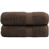 Berkfield Home Premium Guest Towels SOLUND 2pcs Brown 30x50cm 600gsm