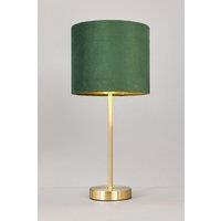 BHS Lighting Velvet Table Lamp in Green