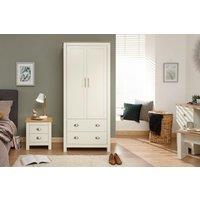 GFW Lancaster 2 Door 2 Drawer Wardrobe in Cream