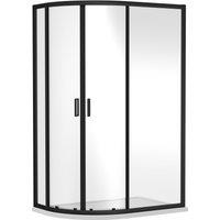 Balterley Offset Quadrant 6mm Safety Glass Shower Enclosure Black 1200x800mm