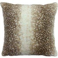 Paoletti Fawn Deerskin Printed Faux Fur Cushion | Size: 50 cm x 50 cm