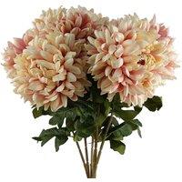Pegdev Pack of 6 Pink Reflex Chrysanthemums 75cm Silk Flowers
