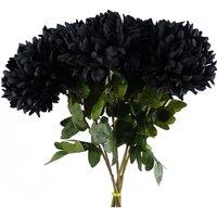 Pegdev Pack of 6 Black Reflex Chrysanthemums 75cm Silk Flowers