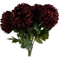 Pegdev Pack of 6 Red Reflex Chrysanthemums 75cm Silk Flowers