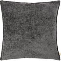 Evans Lichfield Buxton Chenille Reversible Square Cushion in Charcoal | Size: 50 cm x 50 cm