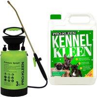 ProKleen 3L Pump Pressure Sprayer & Kennel Disinfectant 5 Fragrances Available in Bright Green