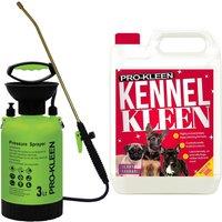 ProKleen 3L Pump Pressure Sprayer & Kennel Disinfectant 5 Fragrances Available in Red