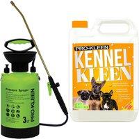 ProKleen 3L Pump Pressure Sprayer & Kennel Disinfectant 5 Fragrances Available in Yellow