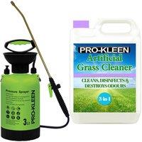 ProKleen 3L Pump Pressure Sprayer & Lavender Scent Artificial Grass Cleaner 5L