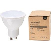 ValueLights GU10 Pack of 10 7W Spotlight White Neutral LED Bulbs