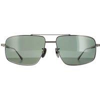 Chopard Men's Aviator Total Shiny Gunmetal Grey Green Polarised SCHF21M in Black