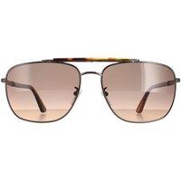 Aviator Shiny Gunmetal Matte Smoke Gradient Orange SPLD43 Origins 44