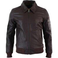 TruClothing Men's Harrington Bomber MA1 Pilot Jacket in Burgundy | Size: Small