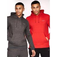 Crosshatch Men's Traymax Hoodie 2pk in Red | Size: Small