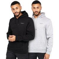 Crosshatch Men's Traymax Hoodie 2pk in Black | Size: XL