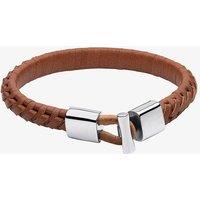 Fred Bennett Men's Brown Leather T-Bar Clasp Bracelet B5506