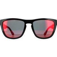 Tommy Hilfiger Men's Square Black Red Mirror Sunglasses