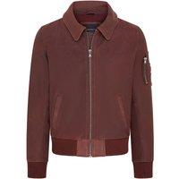 Infinity Leather Men's A2 Cowhide Leather Bomber Jacket-Eura in Burgundy | Size: Large