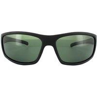 Polaroid Men's Sport Wrap Black Green Polarized Sunglasses