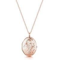 LOVELOX Lockets Women's Little Oval Scroll Locket in Rose Gold