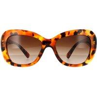 Versace Women's Rectangle Light Havana Brown Gradient Sunglasses