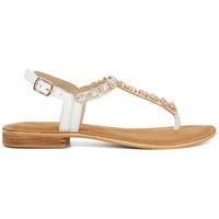 Dune London Women's 'Larvo' Leather Sandals in White | Size: 3