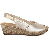 Rieker Women's 'Honolulu' Wedge Sandals in Gold | Size: 5