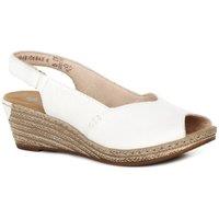 Rieker Women's 'Honolulu' Wedge Sandals in White | Size: 7