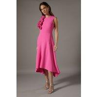Coast Women's 3D Corsage High Low Dress in Pink | Size: 8
