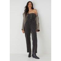 Bandeau Button Up Denim Jumpsuit