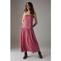 Rose Organza Strappy Tier Maxi Dress