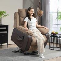 HOMCOM Power Lift Riser & Recliner Chair with Remote Control in Brown