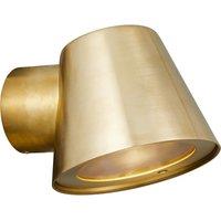 Nordlux Modern Outdoor Wall Light Brass Brass GU10 Coastal/Marine Safe - Mains Powered, IP44 in Gold