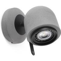 Netlighting Stone 1 Light Indoor Adjustable Wall Spotlight Grey GU10