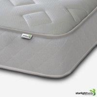 Starlight Beds Essentials Jump n Tac 18cm Hybrid Memory Foam Spring Mattress Soft Feel in White | Size: Double
