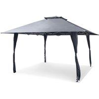 Costway 395 x 395 cm Pop up Canopy Tent Outdoor Easy Setup Gazebo in Grey