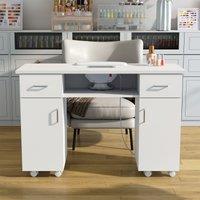 Wheeled Manicure Table with Electric Dust Extractor