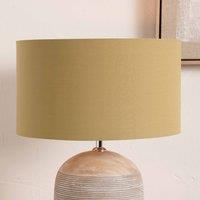 Ruma Taupe Cylinder Poly Cotton Lampshade for Table Lamps & Floor Lamps | Size: 18 inches