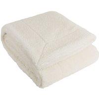 Yard Olann Faux Shearling Throw in Ecru | Size: 130 cm x 180 cm